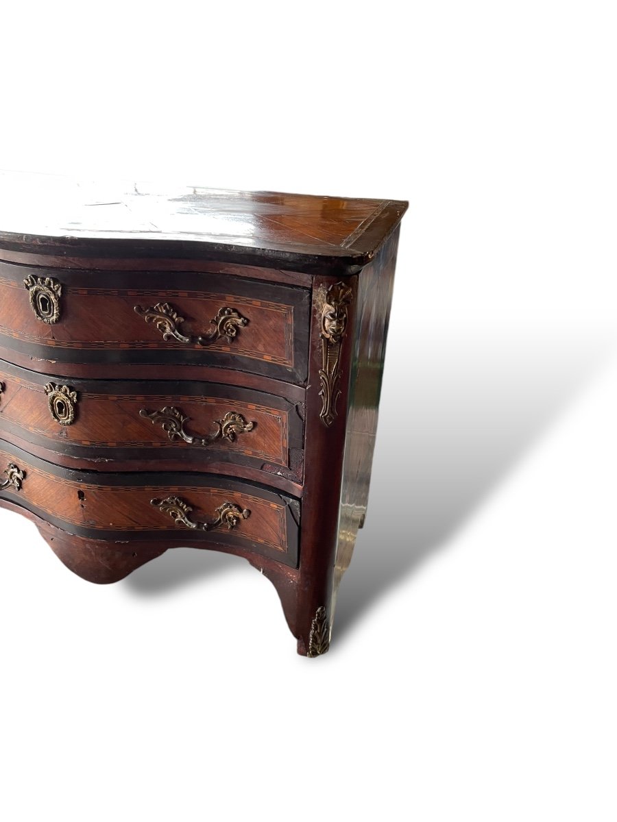 Commode De Maitrise XIXeme En Bois Marqueté-photo-7