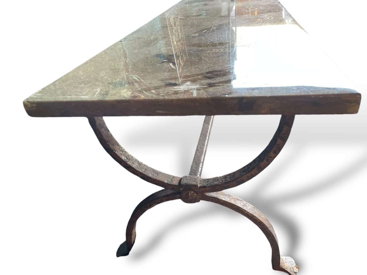 Collection Bellemare Table Basse En Pierre D’erfoud Et Fossiles-photo-3