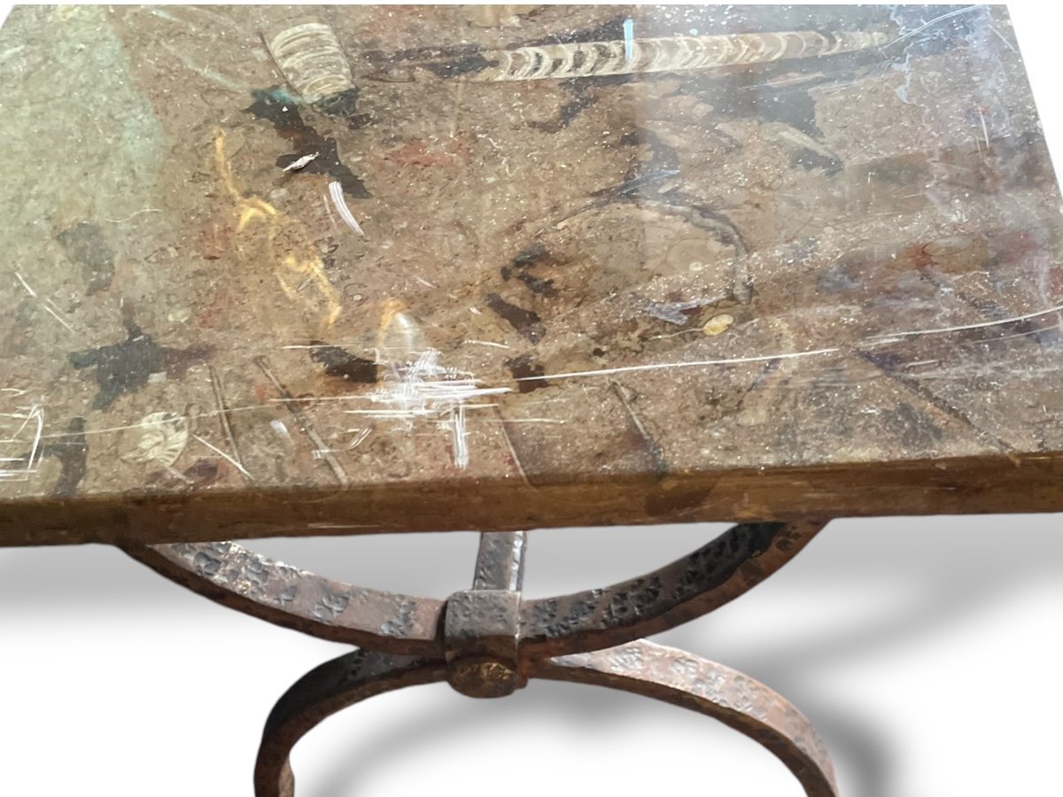 Collection Bellemare Table Basse En Pierre D’erfoud Et Fossiles-photo-4