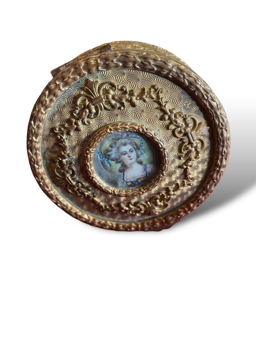 19th Century Miniature Marie-antoinette Box-photo-1