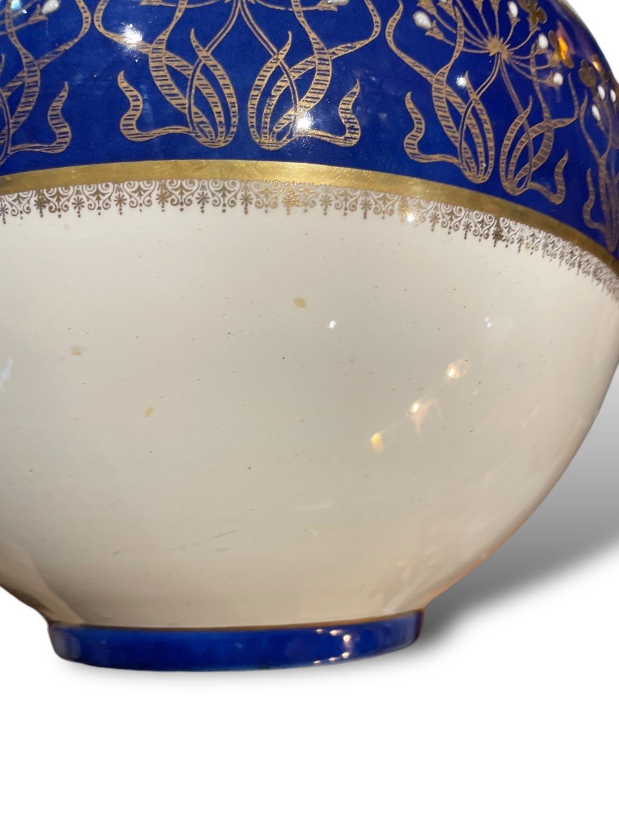 Keller And Guérin Blue And Gold Planter-photo-4