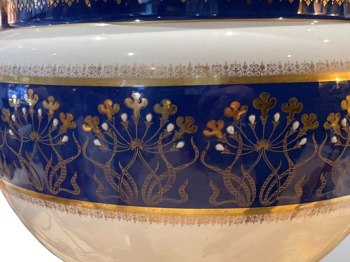 Keller And Guérin Blue And Gold Planter-photo-8