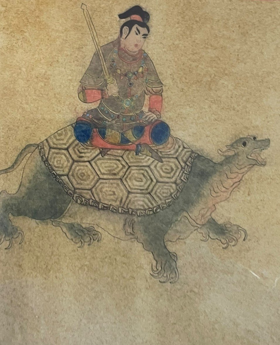 Deity On A Turtle Drawing And Wash China Late 19th Century-photo-4