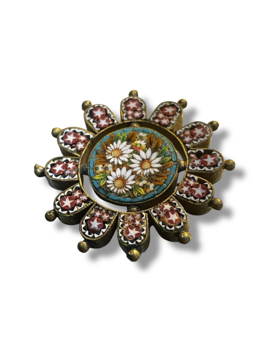 Micromosaic Daisies Brooch-photo-4