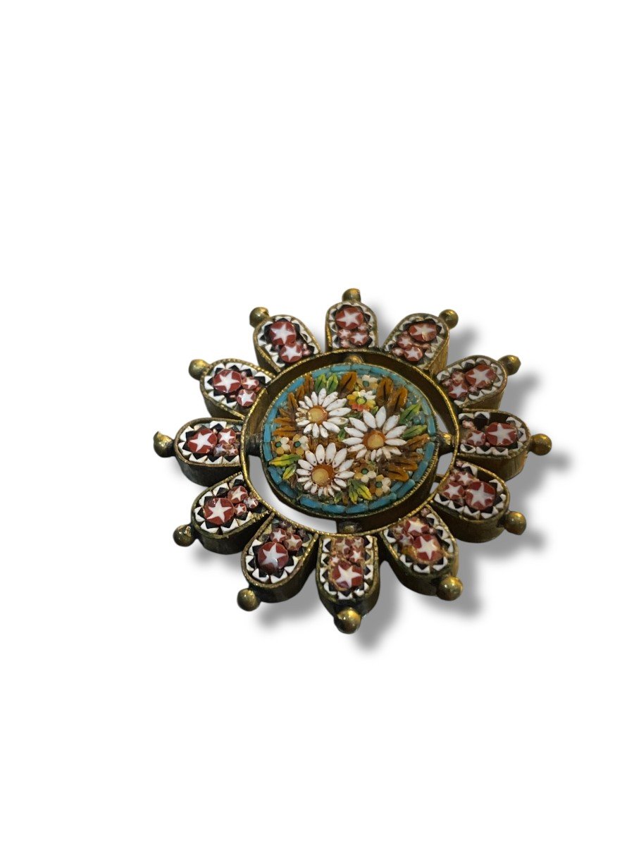 Micromosaic Daisies Brooch-photo-3