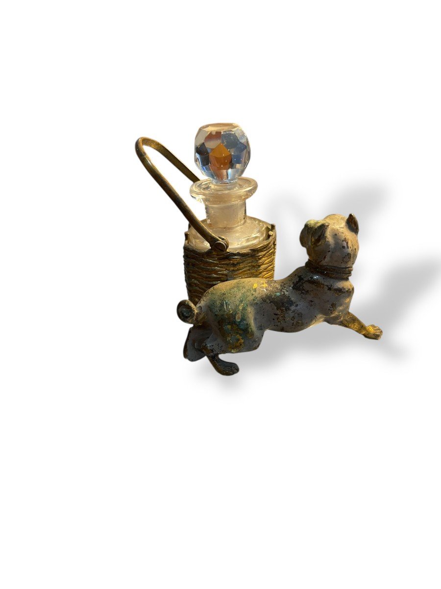 Vienna Bronze Dog And Flask Marked E.semper-photo-2