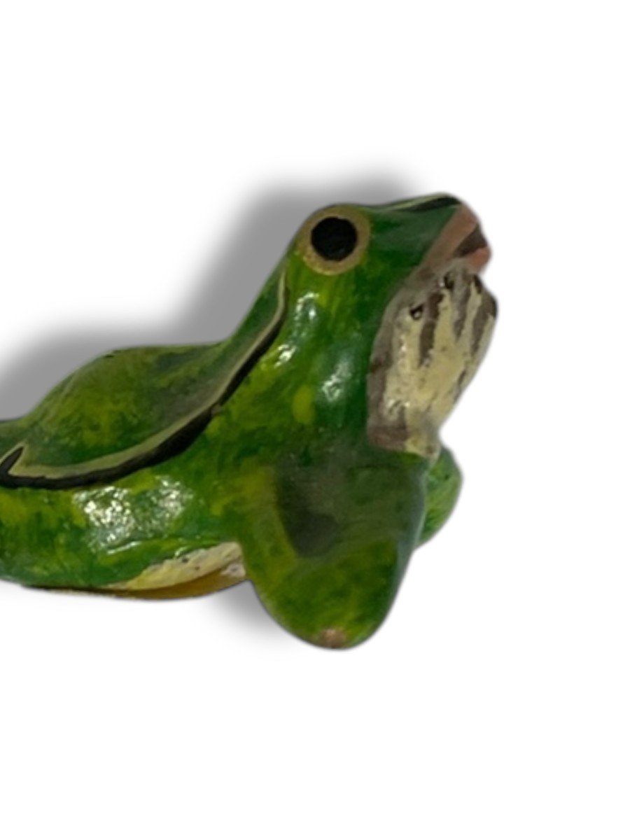 19th Century Vienna Bronze The Reclining Frog -photo-2