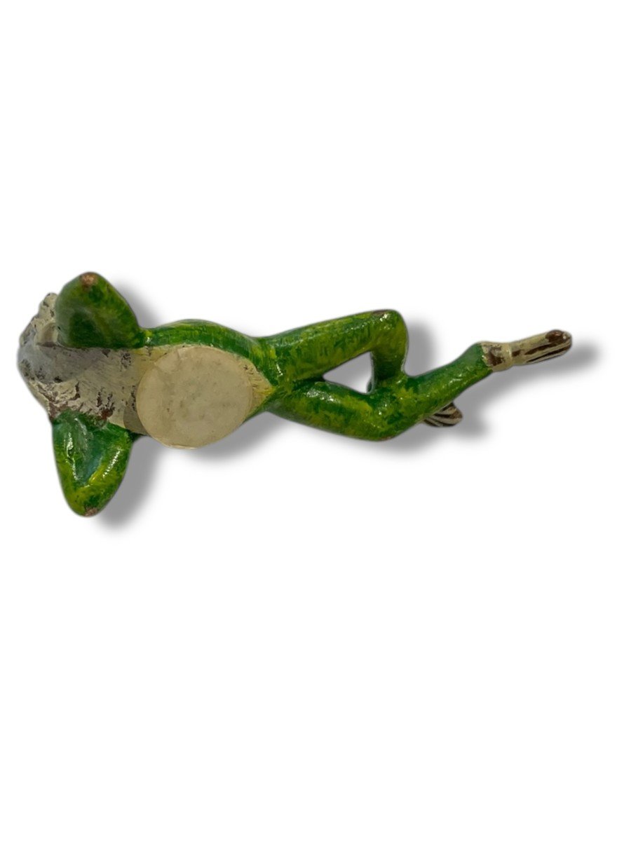 19th Century Vienna Bronze The Reclining Frog -photo-3