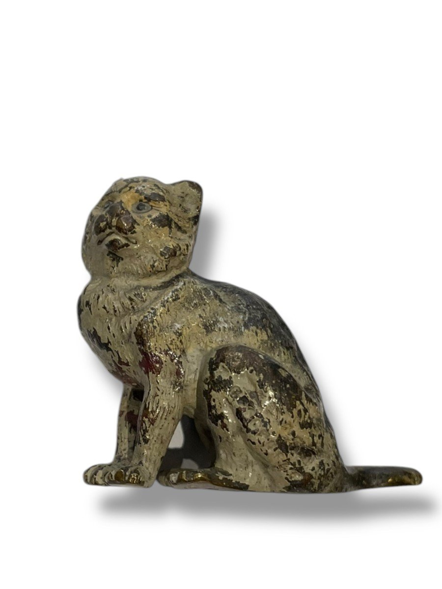 Vienna Bronze Seated Cat-photo-2