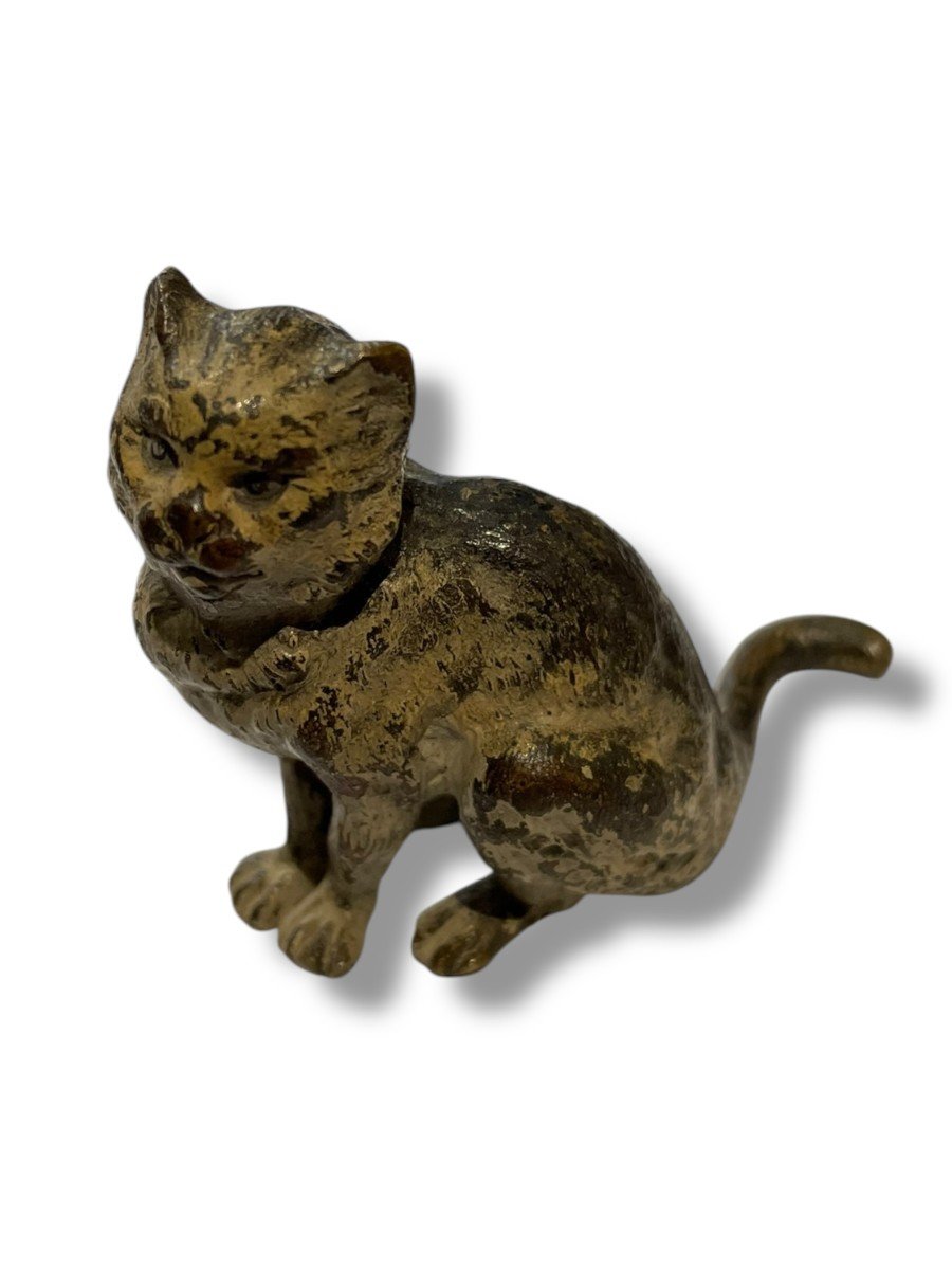 Vienna Bronze Seated Cat-photo-3