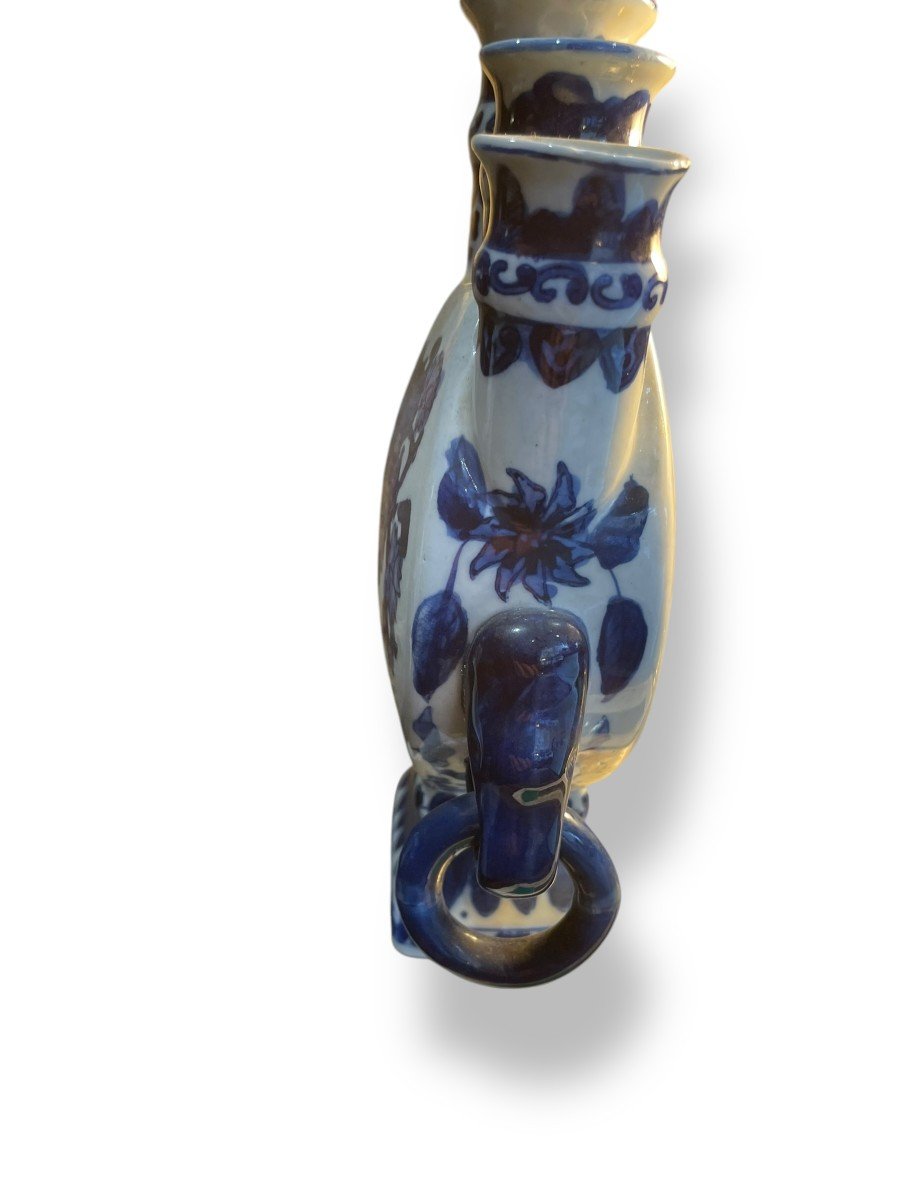 Chine Vase Tulipier Tulipière En Porcelaine Bleu Blanc à Décor De Dragon -photo-2