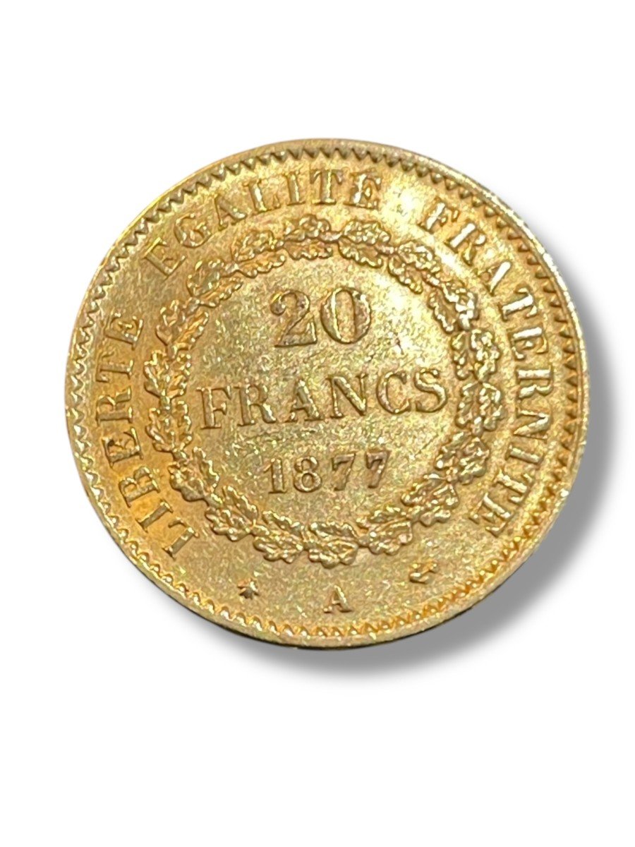 Pièce En Or 20 Francs Génie 1877-photo-3