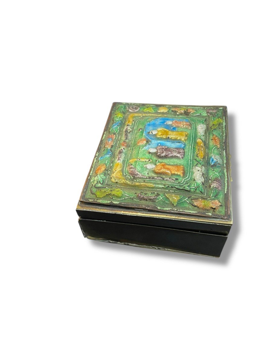 Enameled Box South China Indochina-photo-2