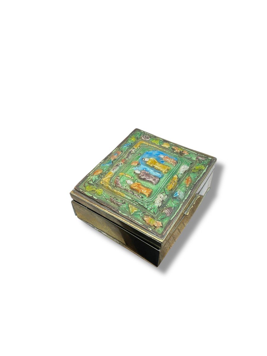 Enameled Box South China Indochina-photo-3