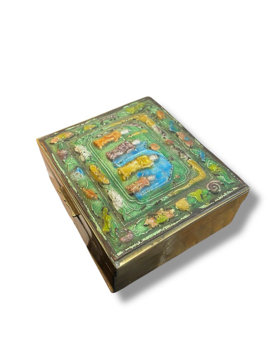 Enameled Box South China Indochina-photo-4