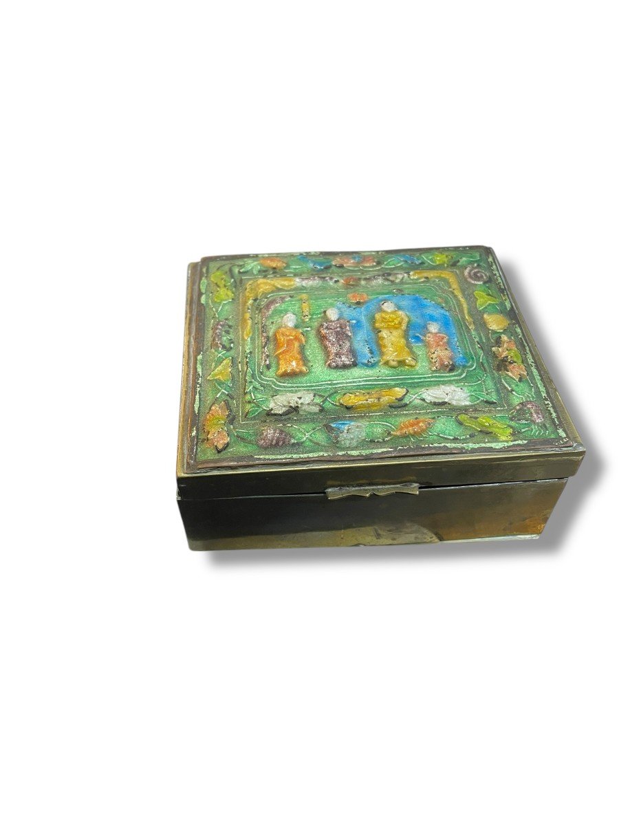 Enameled Box South China Indochina-photo-6