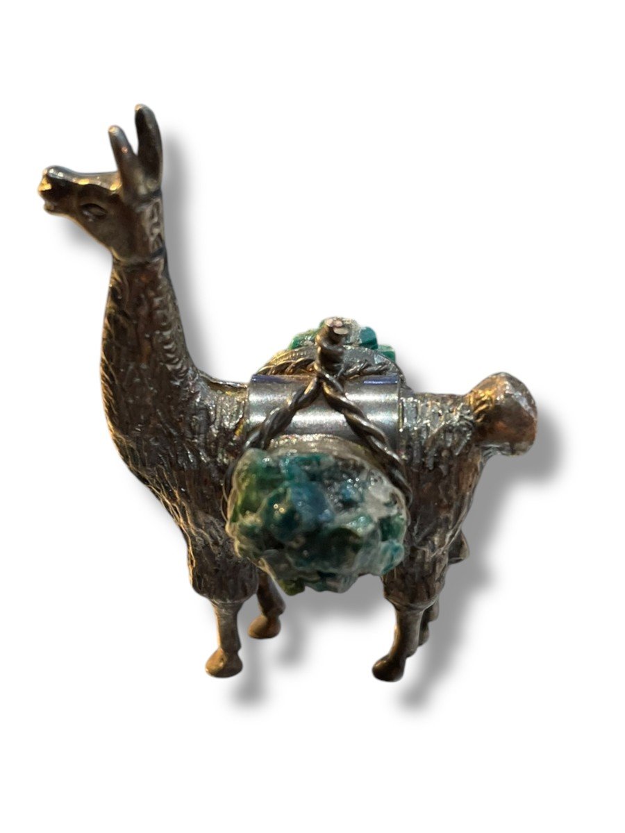 Lama Subject In Silver And Fine Stones-photo-1