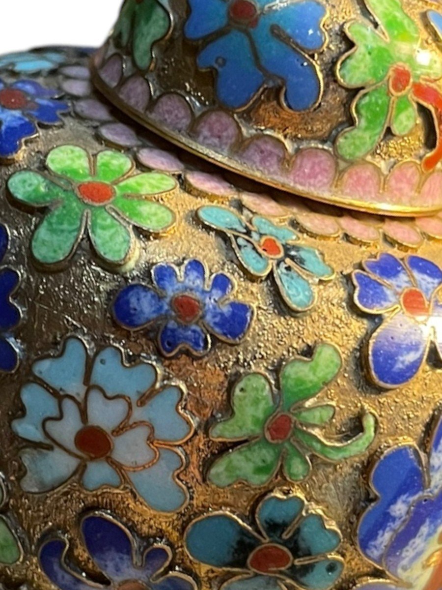 China Cloisonne Enamel Covered Pot-photo-3