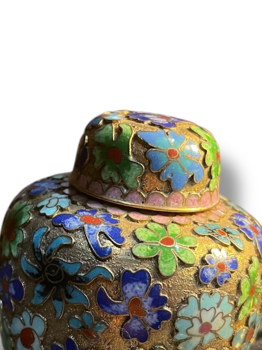 China Cloisonne Enamel Covered Pot-photo-4