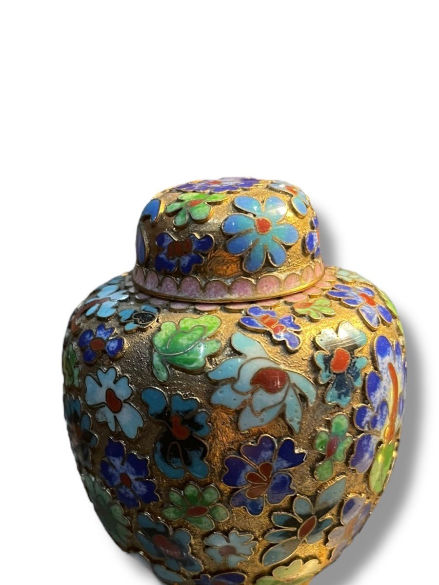 China Cloisonne Enamel Covered Pot-photo-2