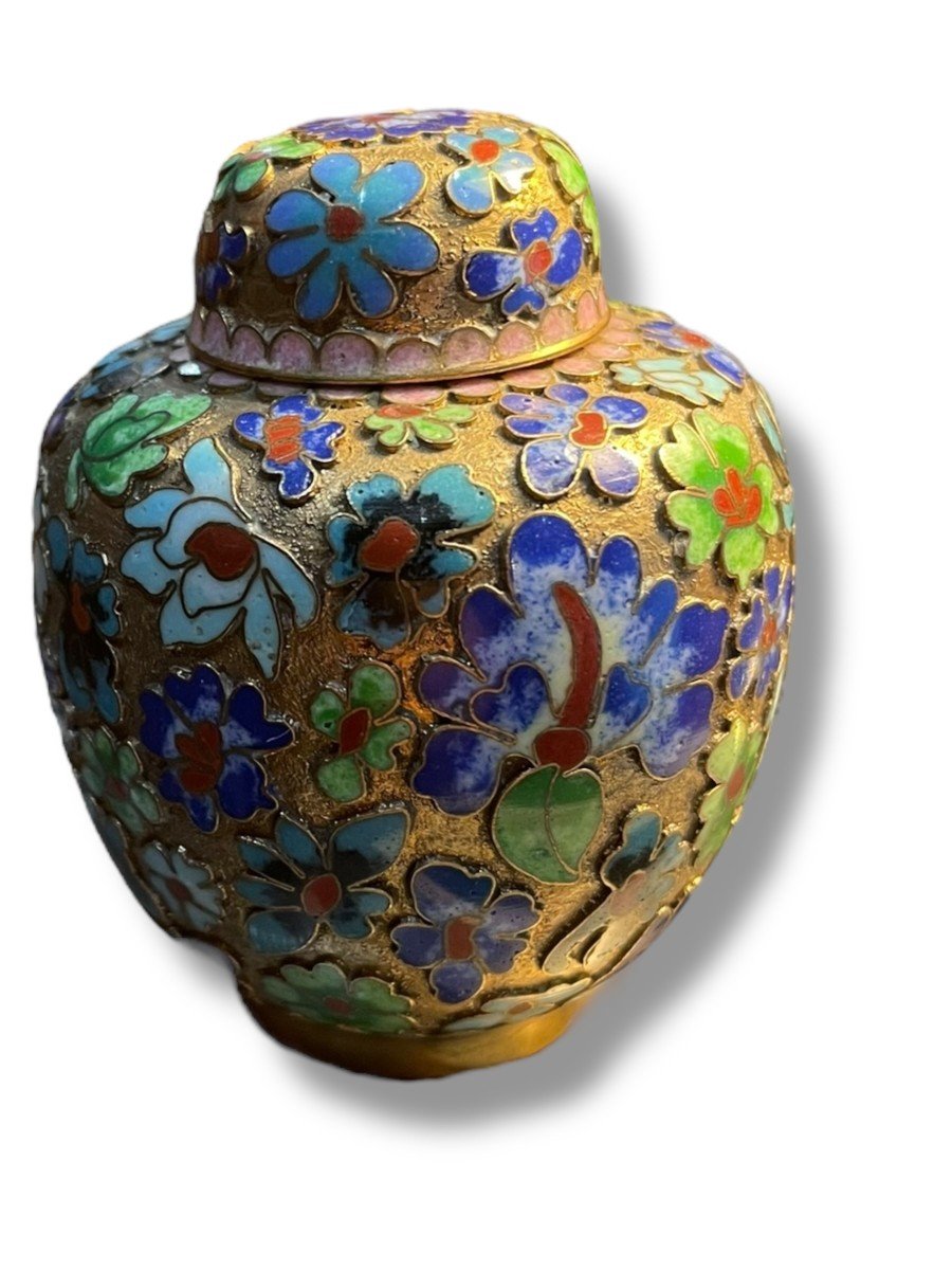 China Cloisonne Enamel Covered Pot-photo-3