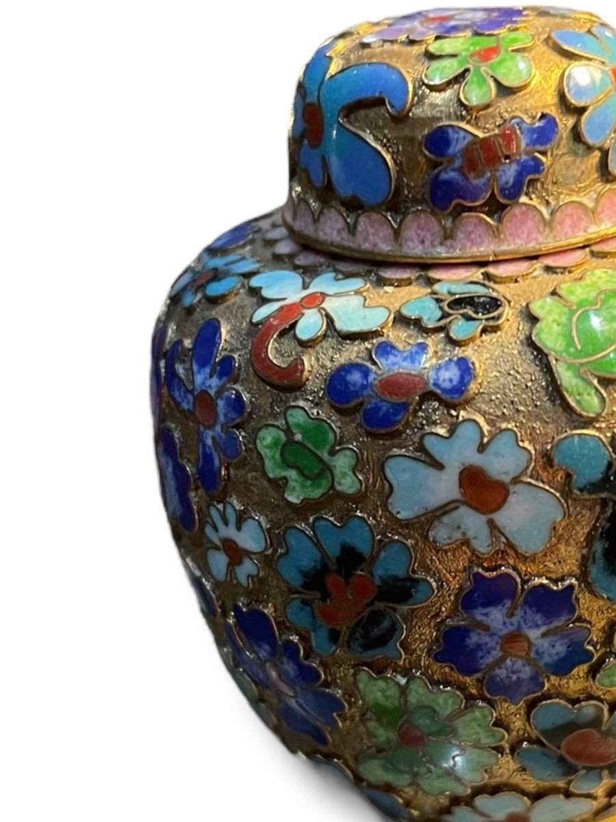 China Cloisonne Enamel Covered Pot-photo-4