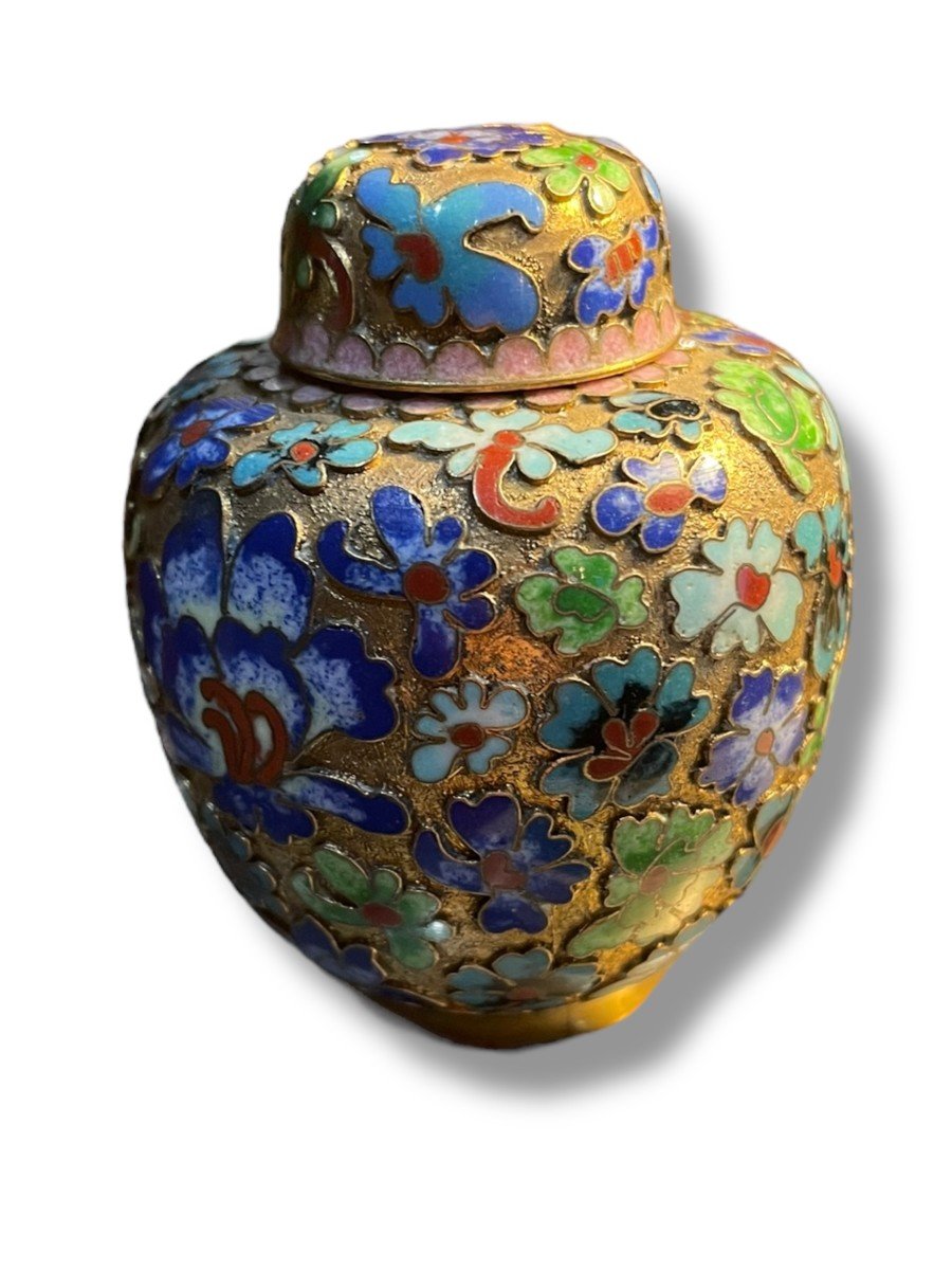 China Cloisonne Enamel Covered Pot-photo-5