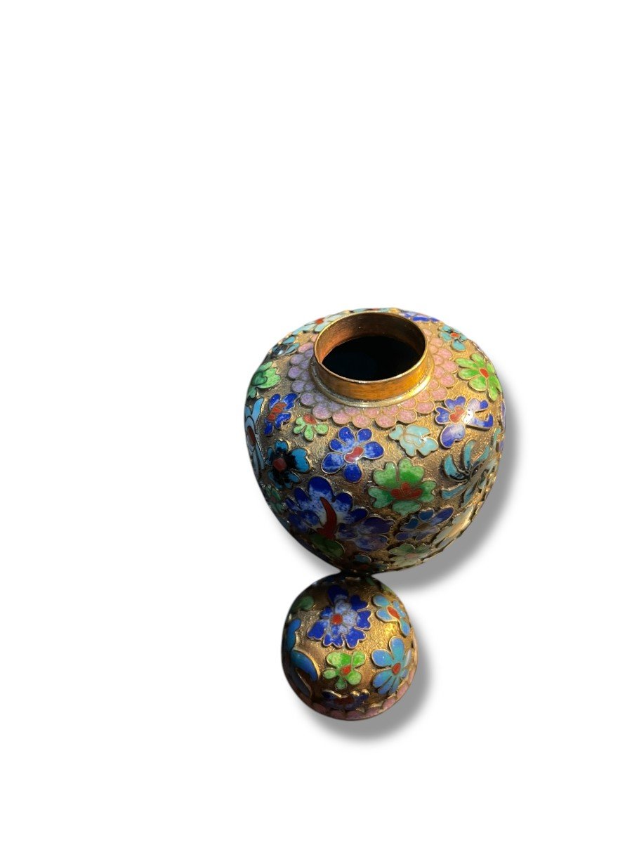 China Cloisonne Enamel Covered Pot-photo-6