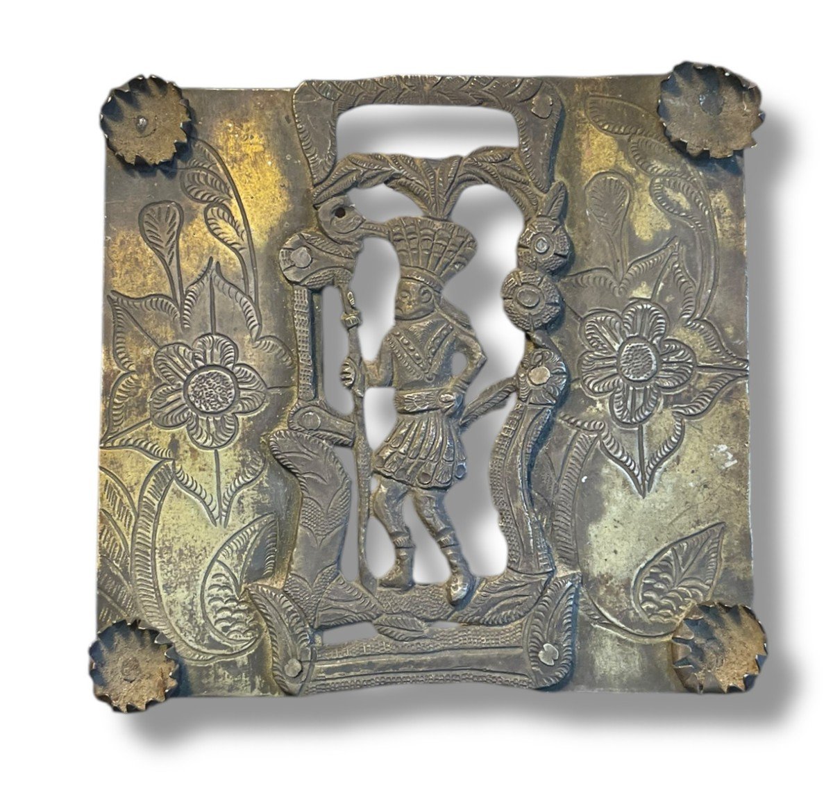 Amérique Du Sud Bas Relief En Bronze XVIIIeme