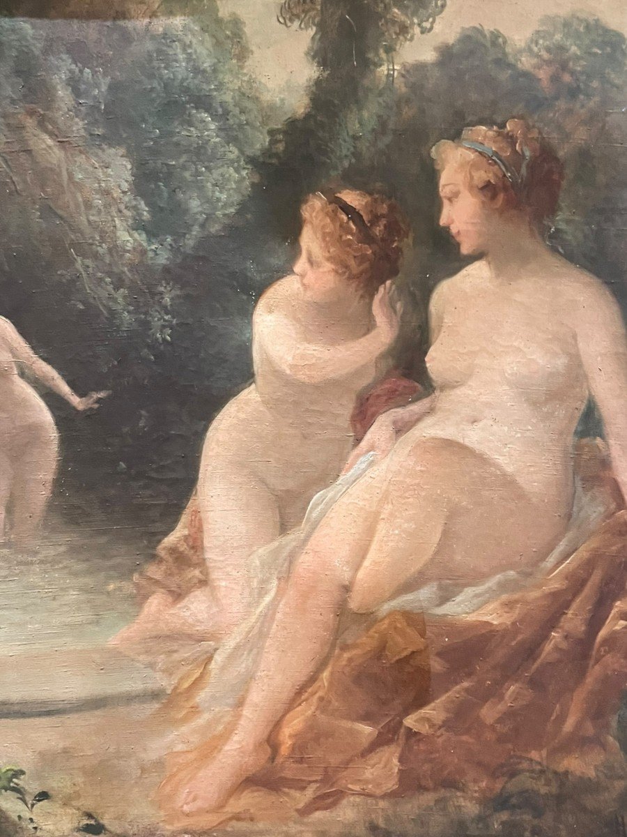 The Bathers By Hermann Delpech, Bordeaux Painter-photo-6