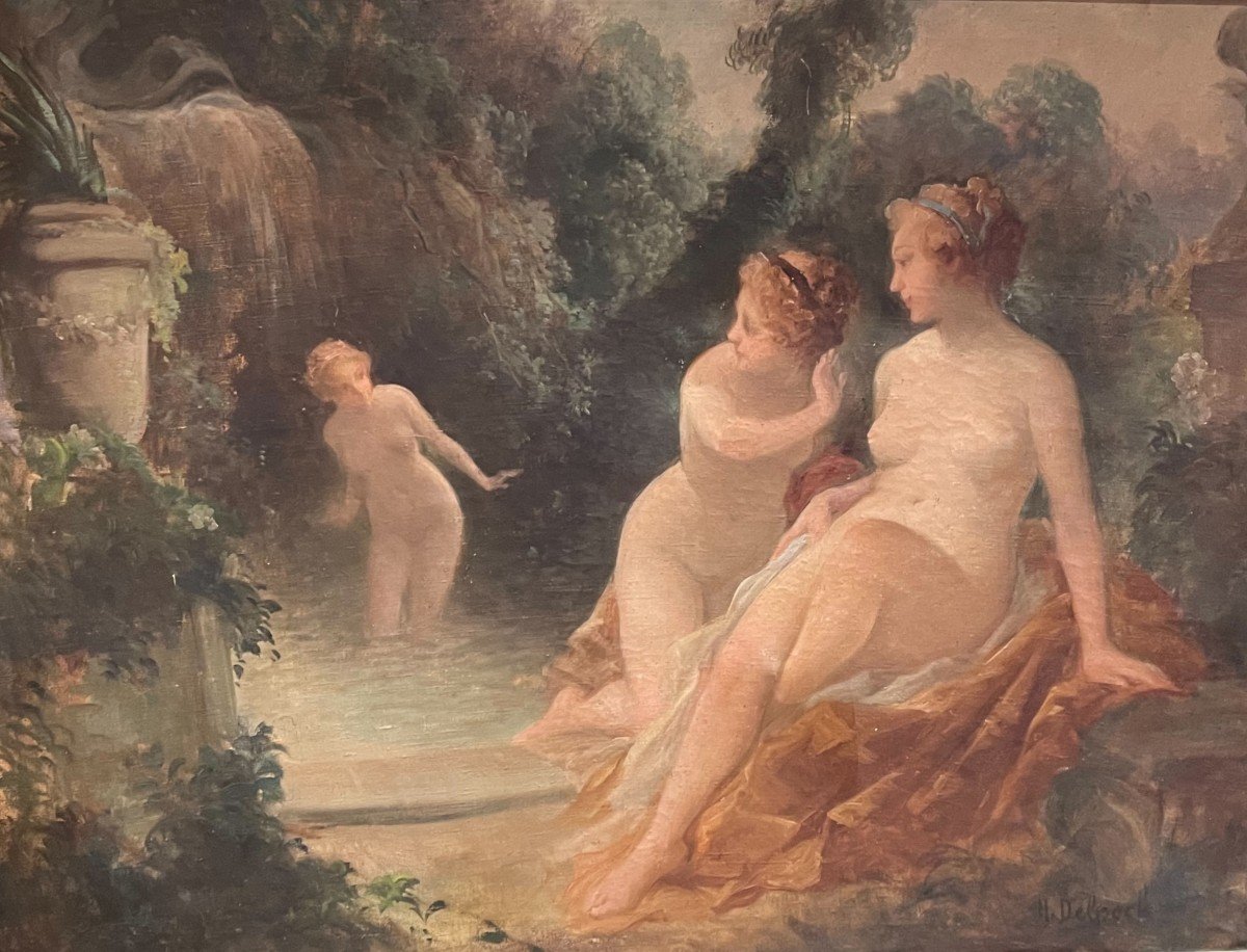 The Bathers By Hermann Delpech, Bordeaux Painter