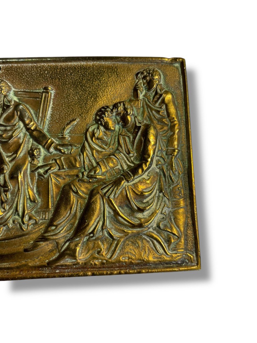 Bronze Plaque Allegory Of The Independence Of The United States-photo-4