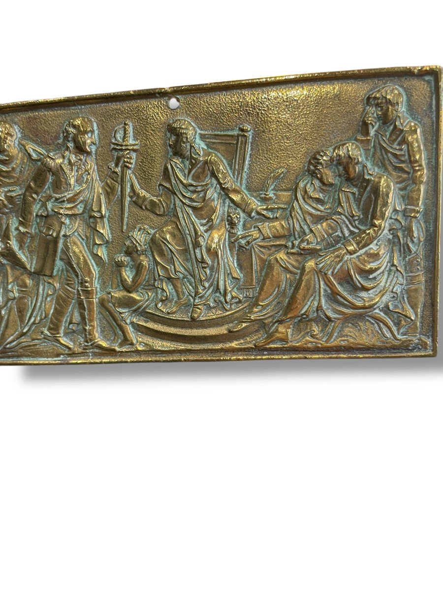 Bronze Plaque Allegory Of The Independence Of The United States-photo-1