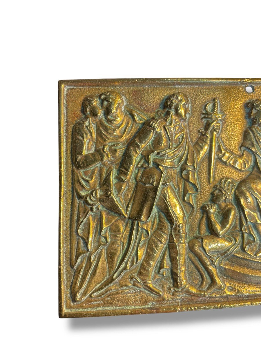 Bronze Plaque Allegory Of The Independence Of The United States-photo-4