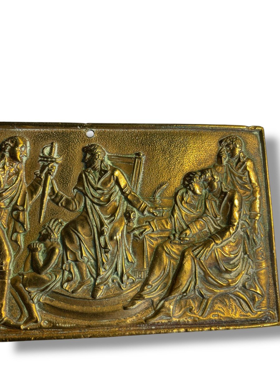 Bronze Plaque Allegory Of The Independence Of The United States-photo-6