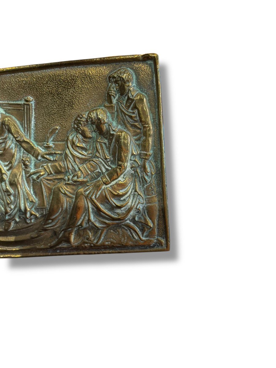 Bronze Plaque Allegory Of The Independence Of The United States-photo-7