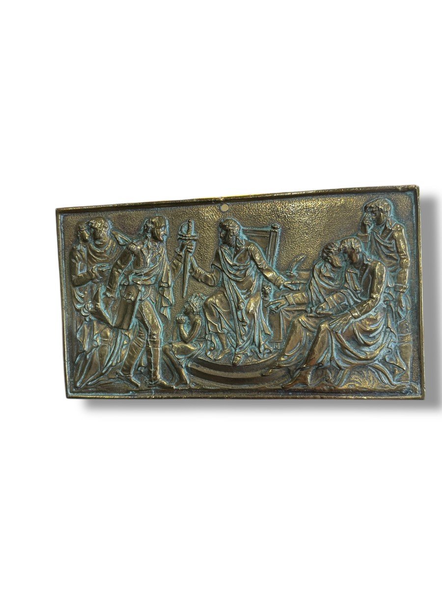 Bronze Plaque Allegory Of The Independence Of The United States-photo-8