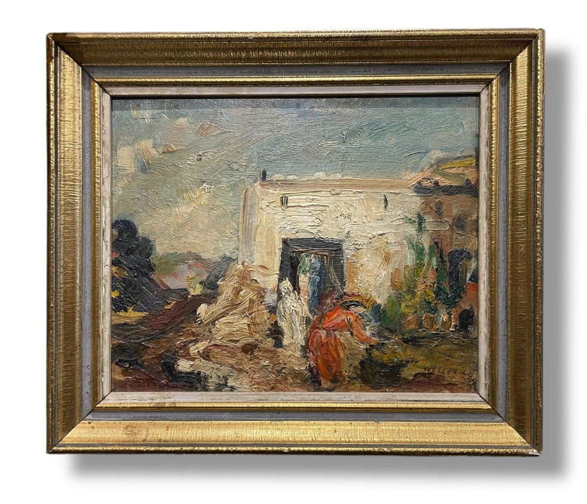 Wellen Scene From Orientalist Life Oil On Panel