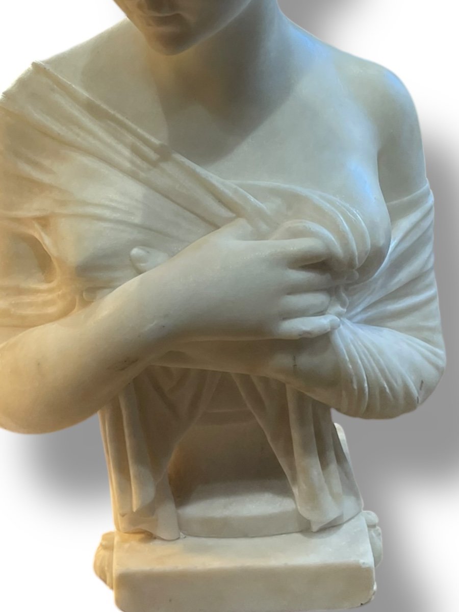 Bust Of Madame Récamier In Alabaster-photo-1