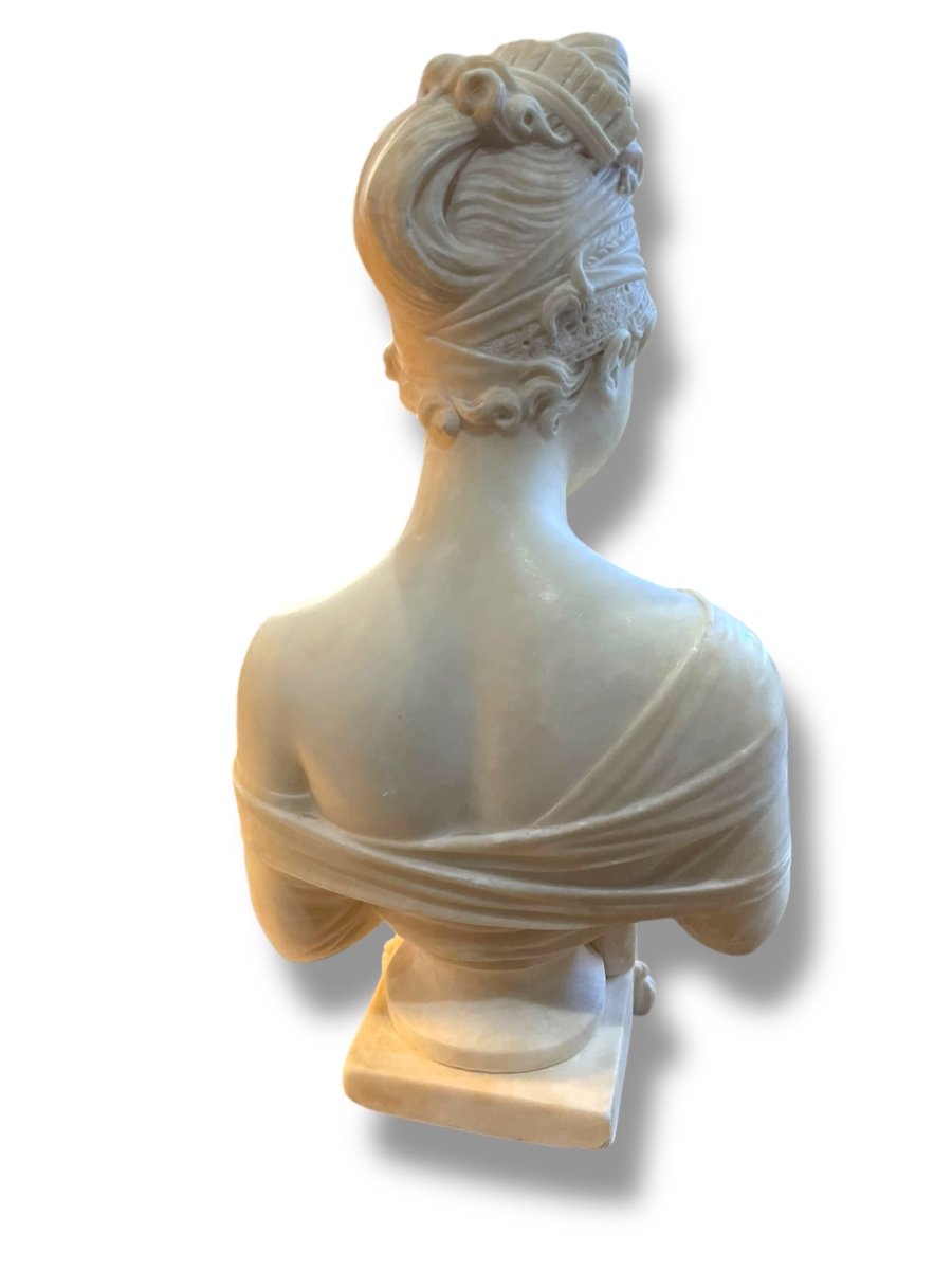 Bust Of Madame Récamier In Alabaster-photo-2