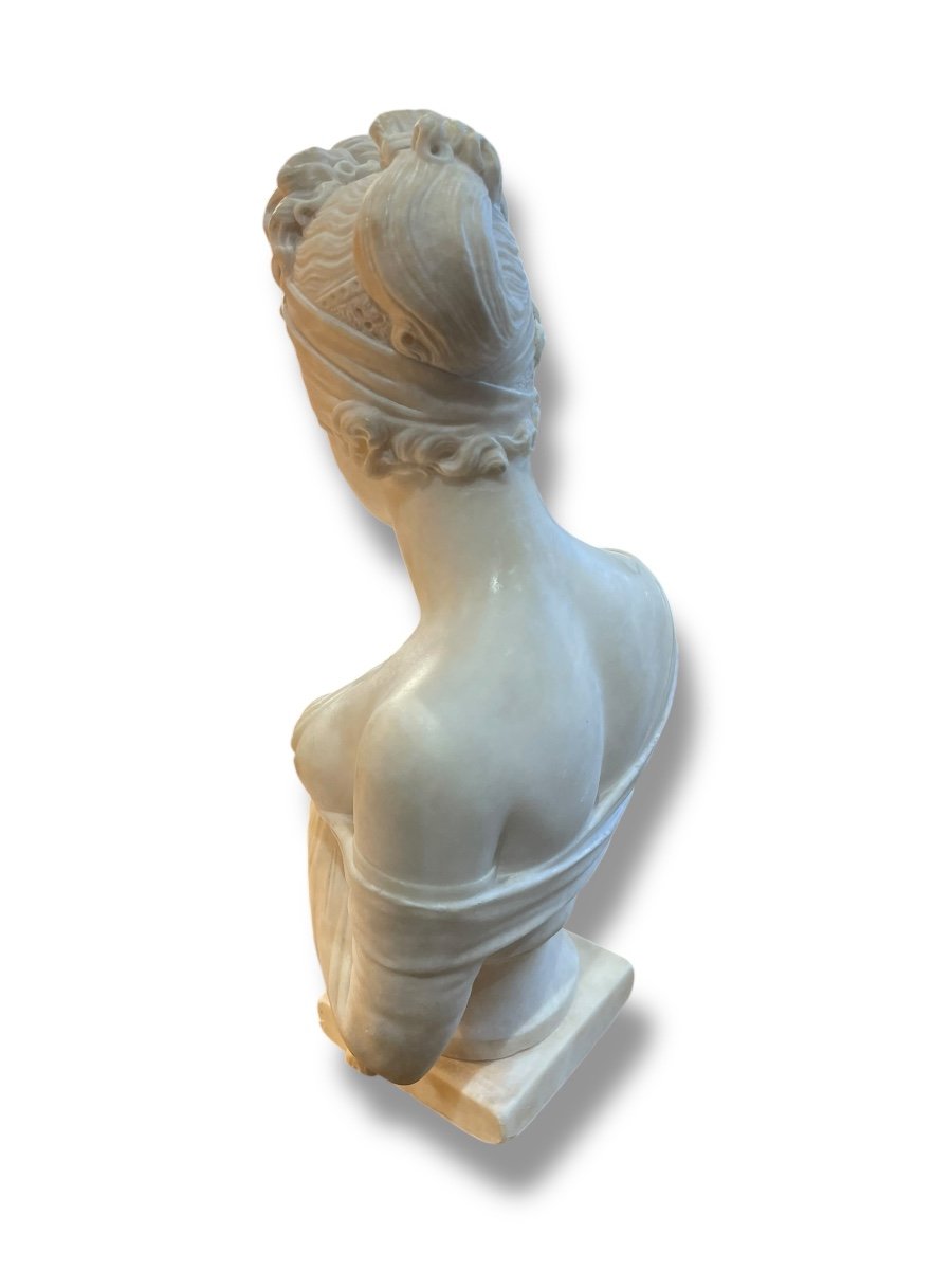 Bust Of Madame Récamier In Alabaster-photo-3