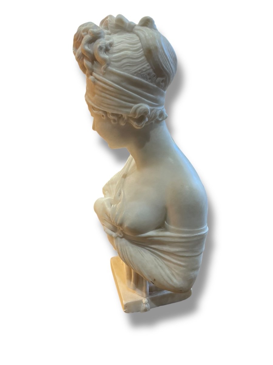 Bust Of Madame Récamier In Alabaster-photo-4