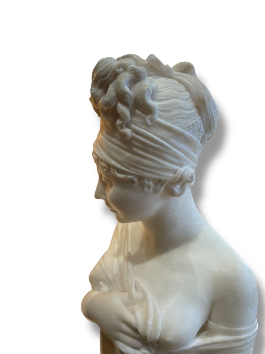 Bust Of Madame Récamier In Alabaster-photo-6