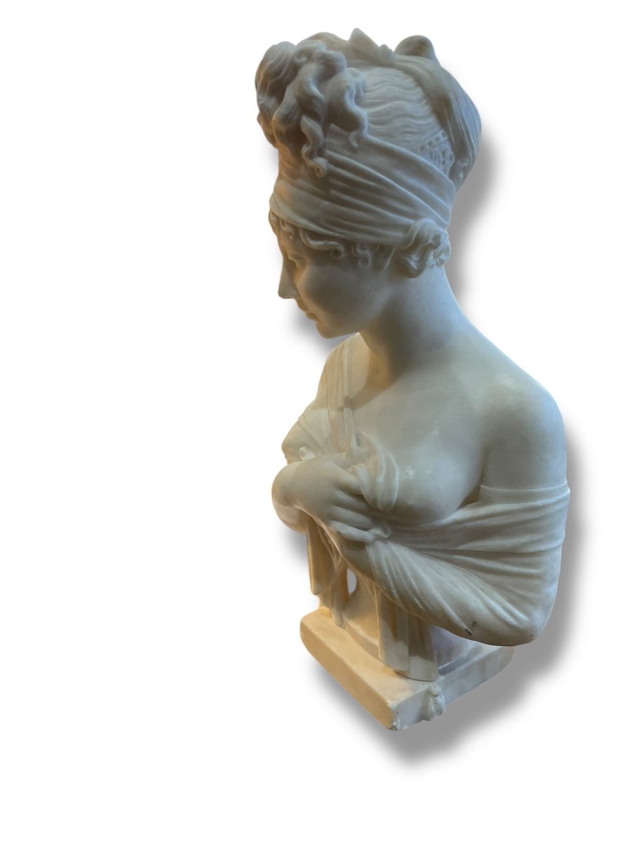 Bust Of Madame Récamier In Alabaster-photo-7