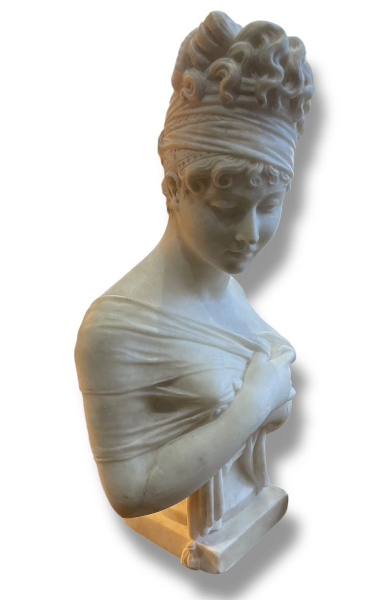 Bust Of Madame Récamier In Alabaster