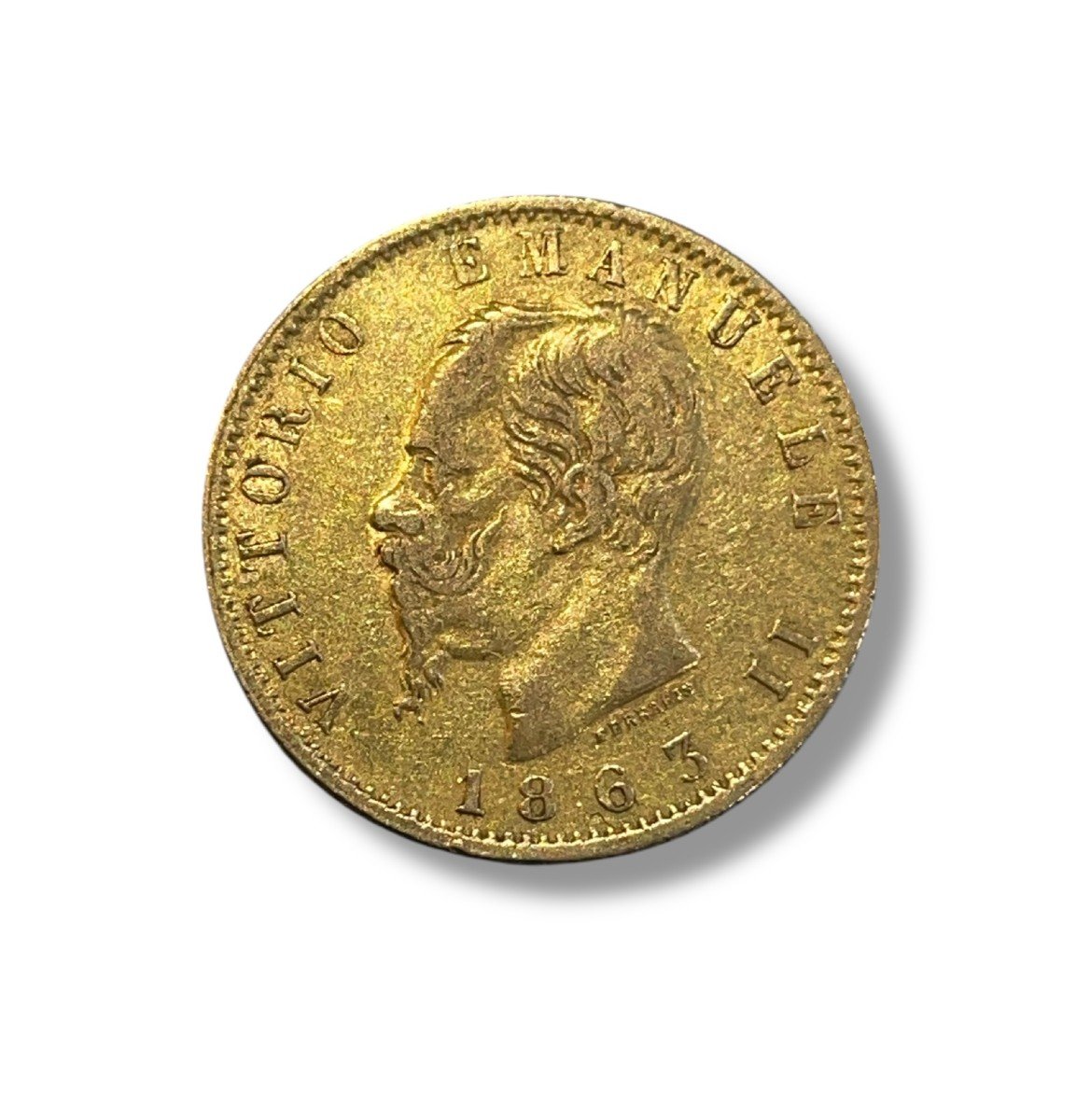 20 Lire Gold Coin Victor Emmanuel II Latin Union