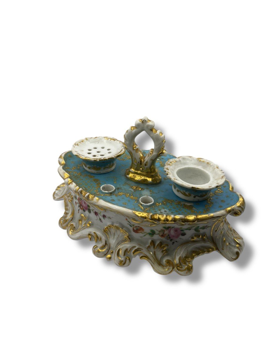 Jacob Petit Style Paris Porcelain Inkwell-photo-3