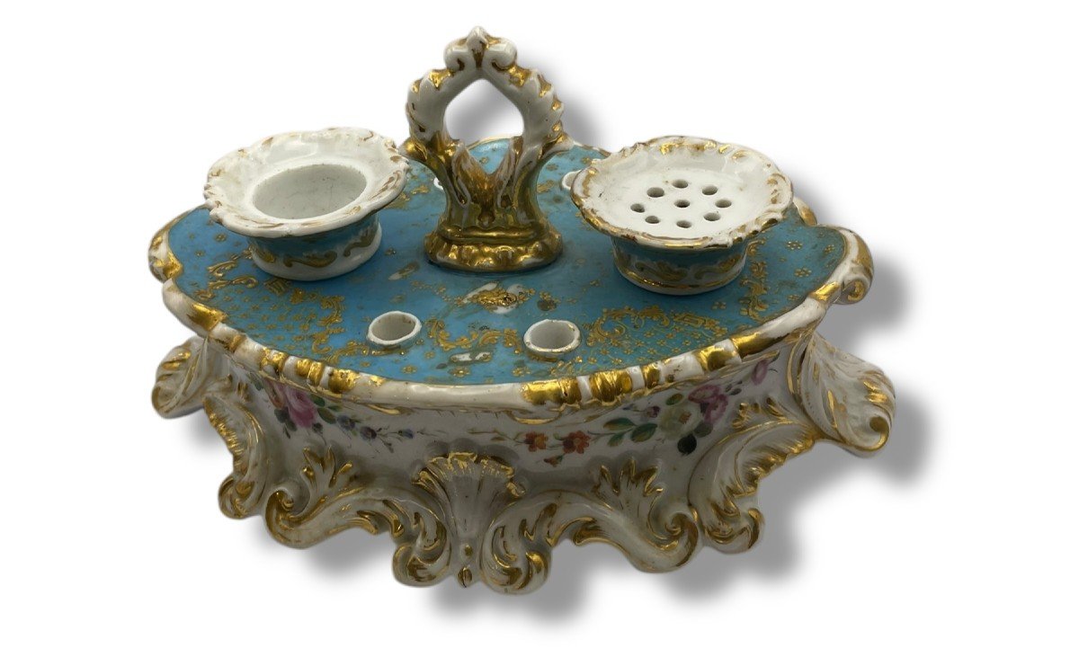 Encrier En Porcelaine De Paris Style Jacob Petit