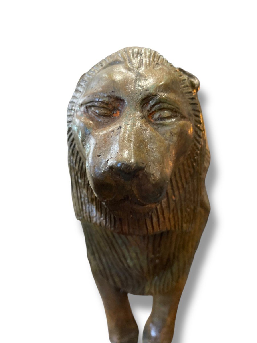 Important Nubian Lion In Bronze Rembrandt Bugatti-photo-5