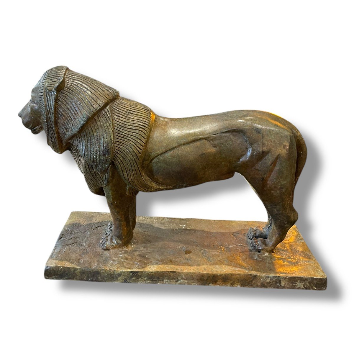 Important Nubian Lion In Bronze Rembrandt Bugatti